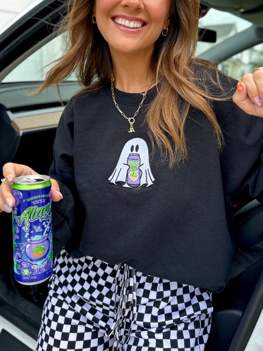 'Alani Nu Witch's Brew' Ghost Drink Crewneck Sweatshirt