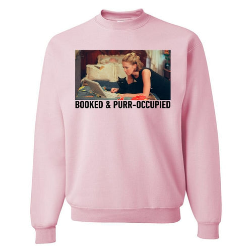 'Booked & Purr-Occupied' Crewneck Sweatshirt