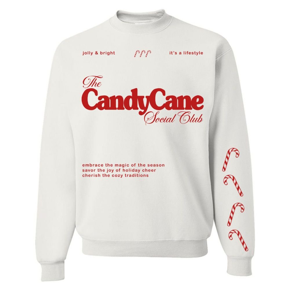 'Candy Cane Social Club' Crewneck Sweatshirt