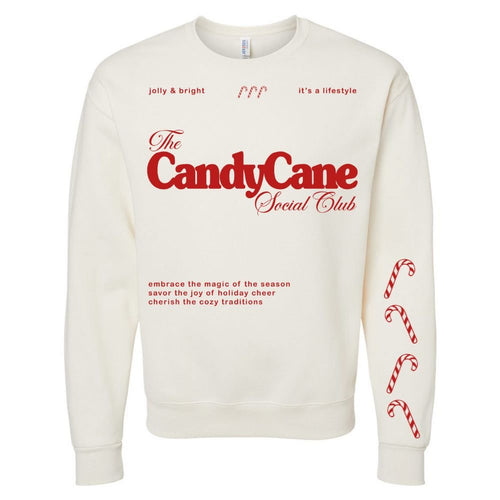 'Candy Cane Social Club' Crewneck Sweatshirt