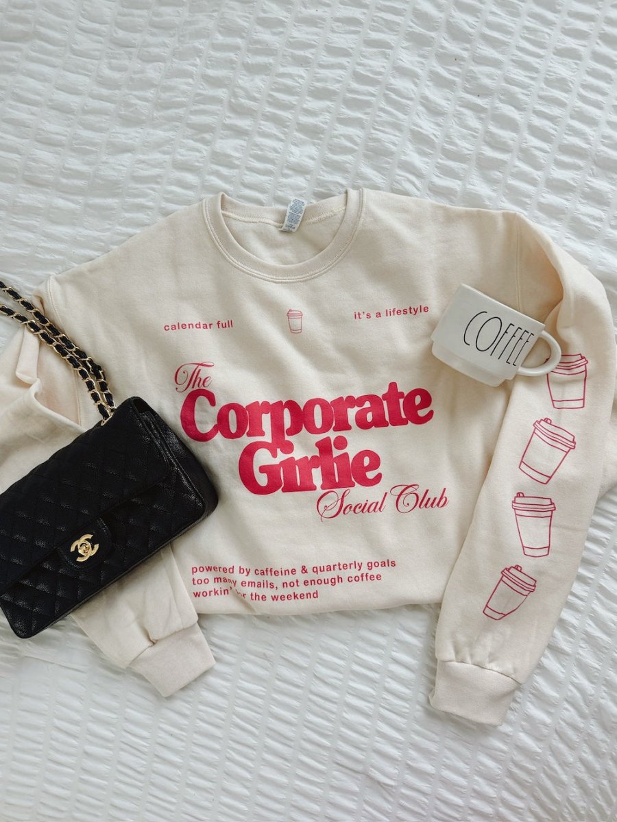 ‘Corporate Girlie Social Club' Crewneck Sweatshirt