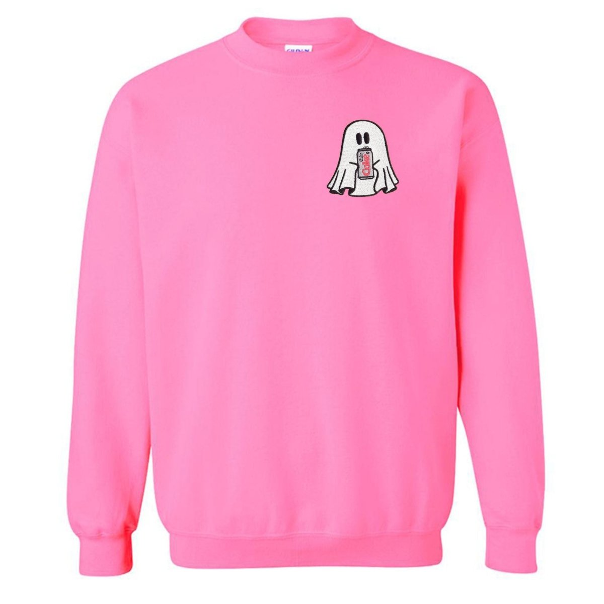'Diet Coke Ghost' Embroidered Crewneck Sweatshirt