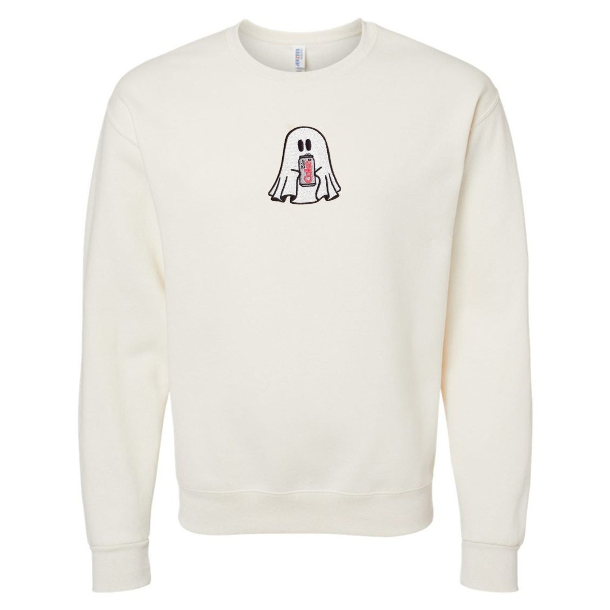 'Diet Coke Ghost' Embroidered Crewneck Sweatshirt