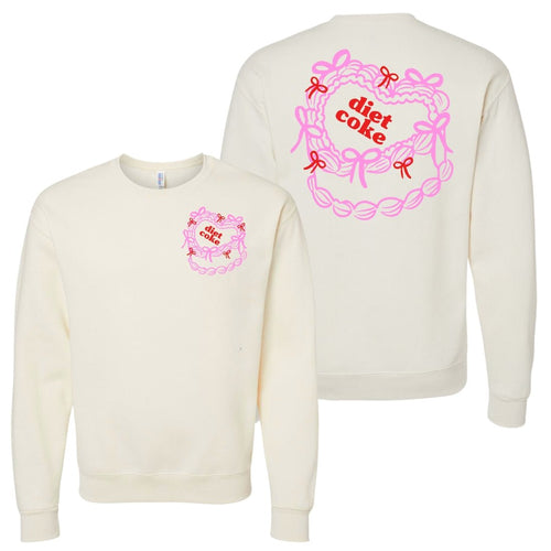 'Diet Coke Heart Cake' Front & Back Crewneck Sweatshirt