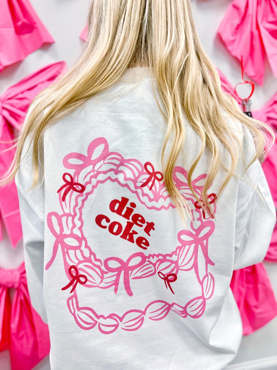 'Diet Coke Heart Cake' Front & Back Crewneck Sweatshirt