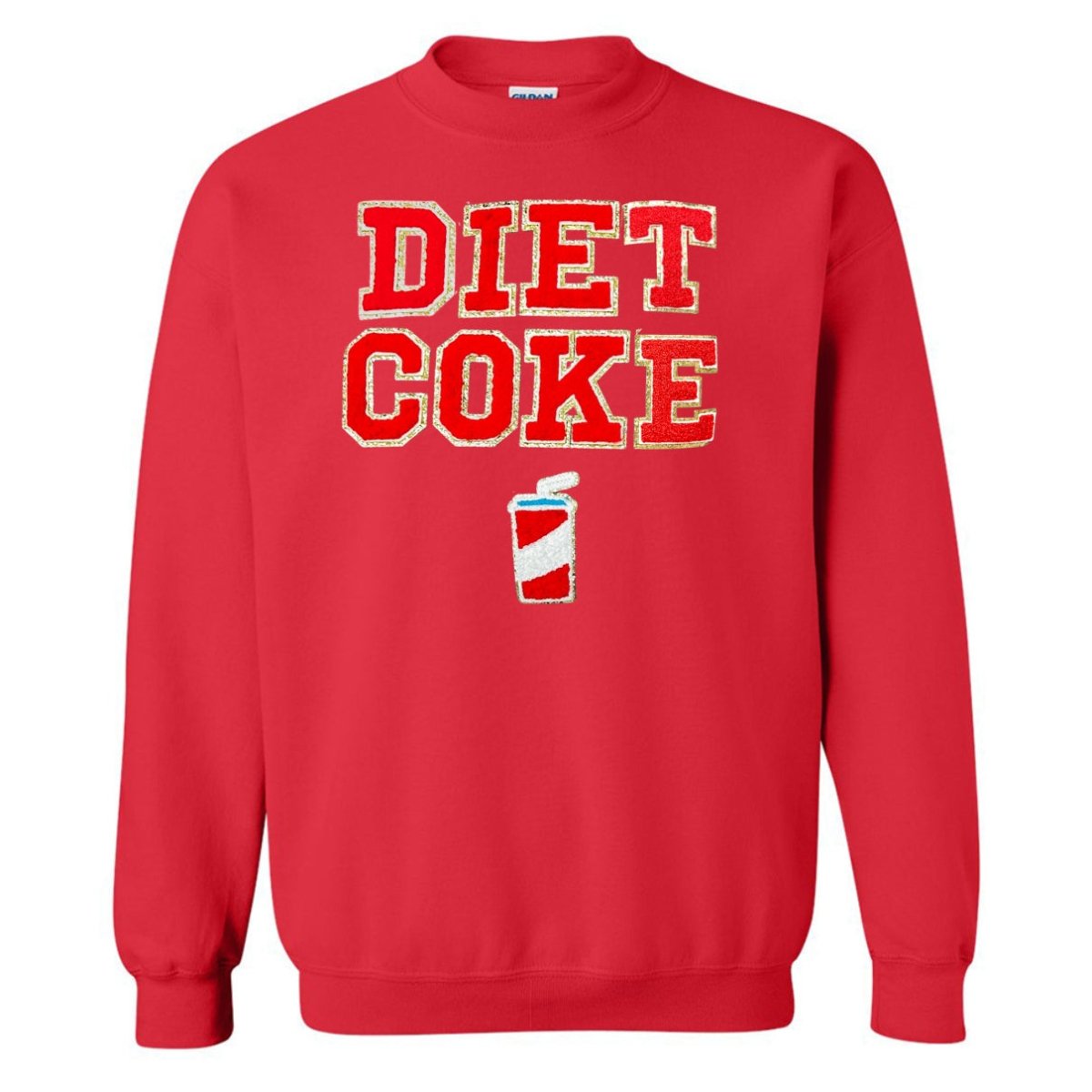 'Diet Coke' Letter Patch Crewneck Sweatshirt