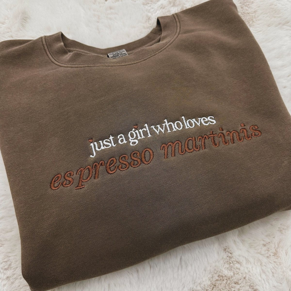 'Just A Girl Who Loves Espresso Martinis' Cozy Crew