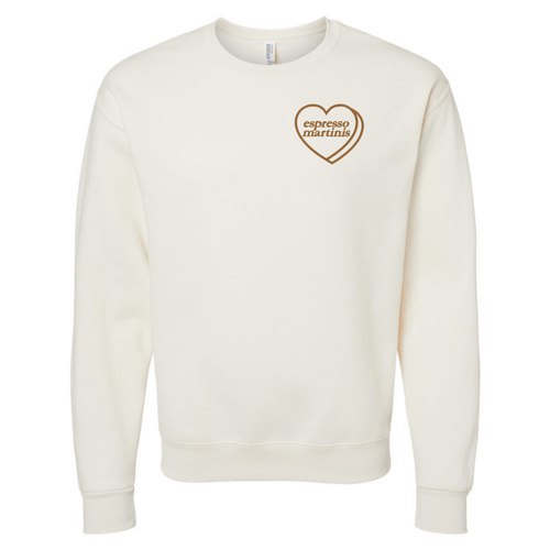 'Espresso Martini Candy Heart' Crewneck Sweatshirt