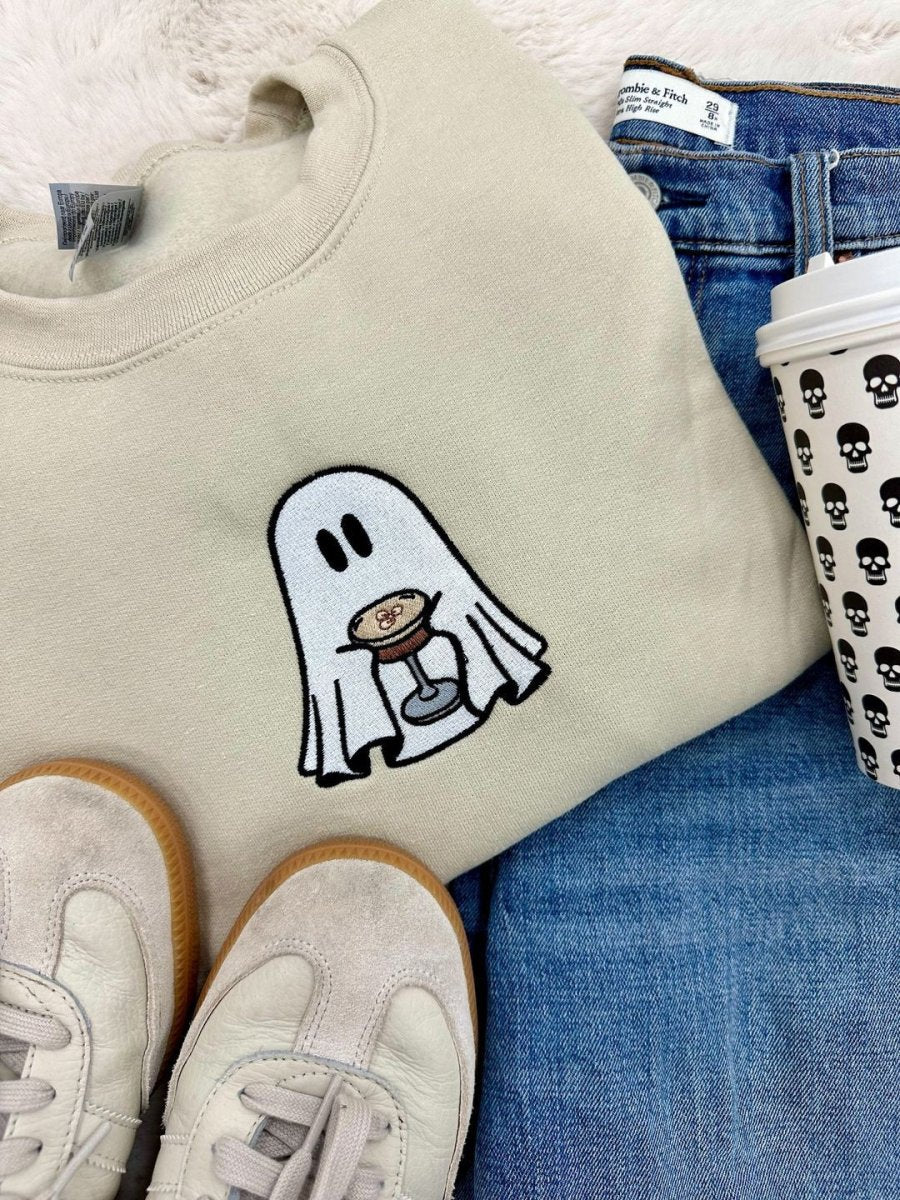 'Espresso Martini Ghost' Crewneck Sweatshirt