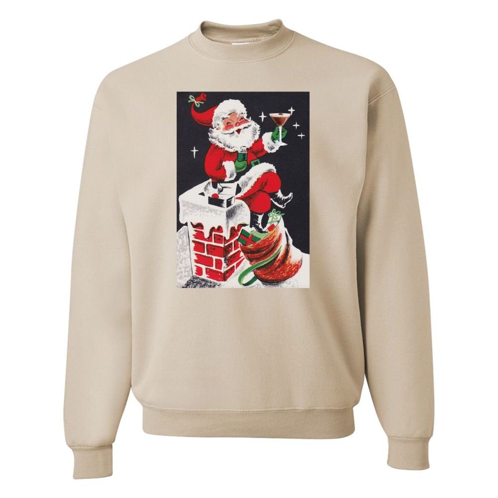 'Espresso Martini Santa' Crewneck Sweatshirt