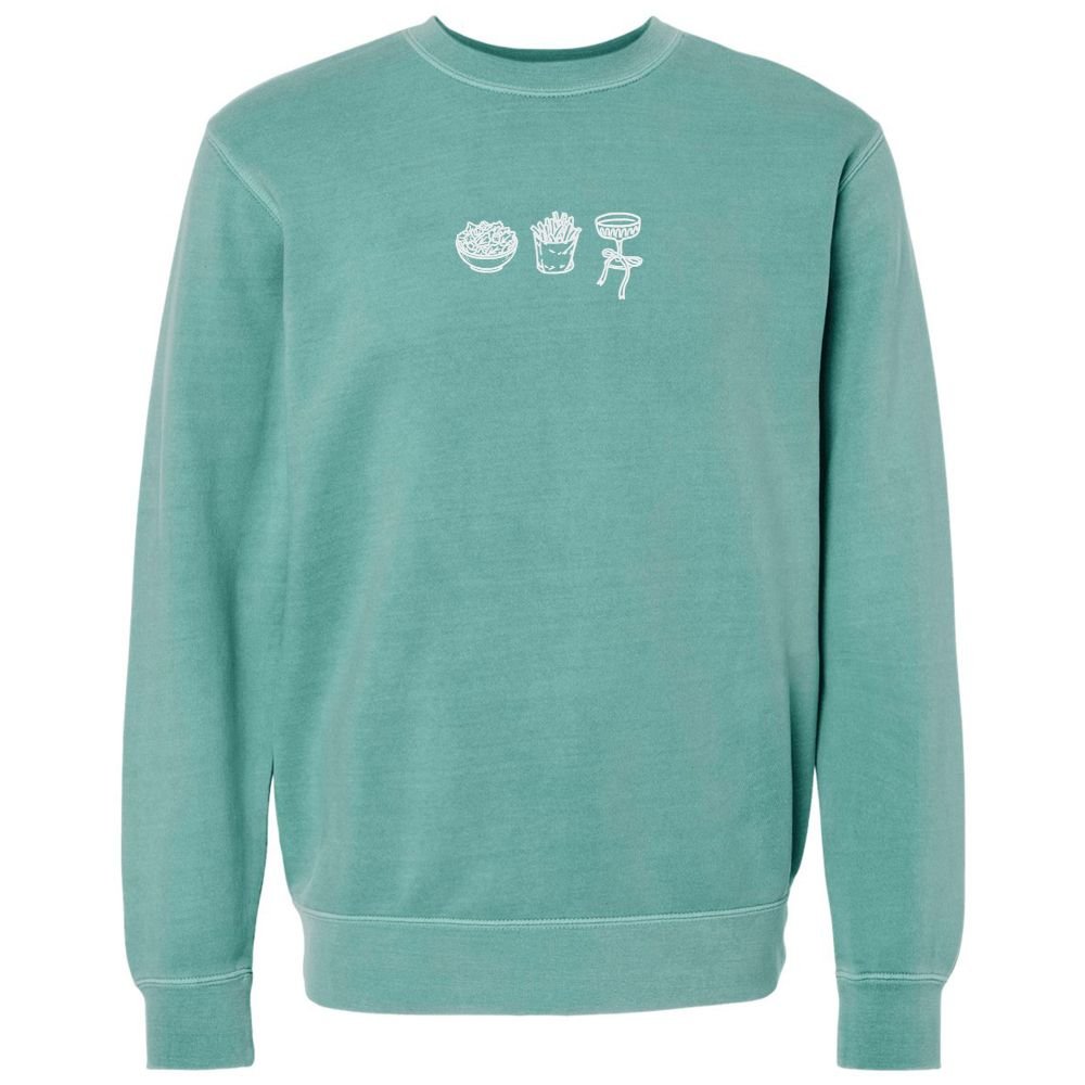 'Girl Dinner' Embroidered Cozy Crew