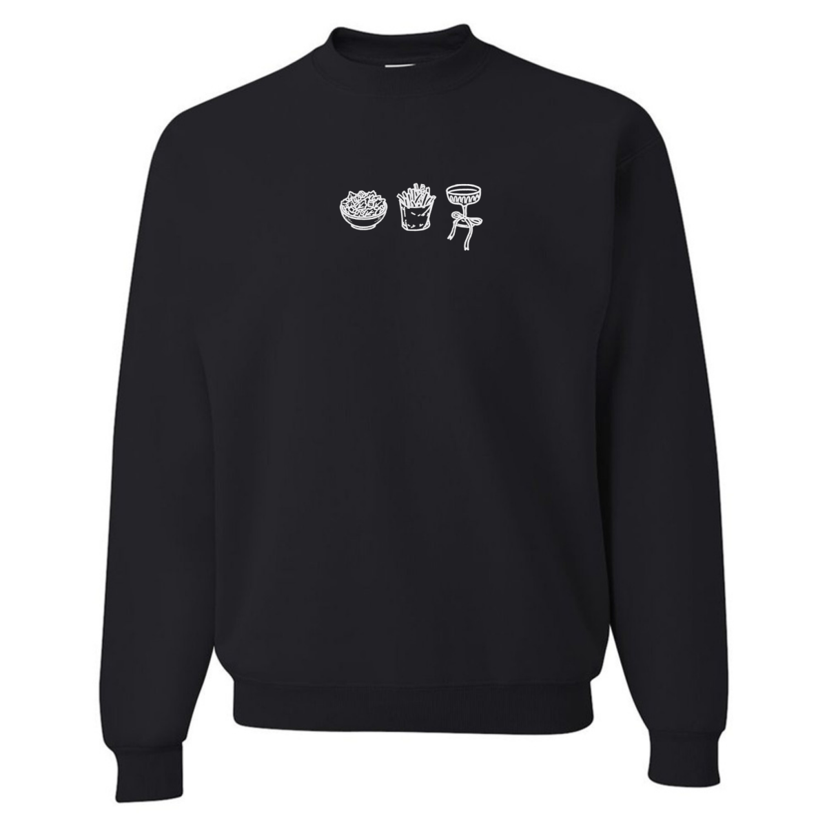 'Girl Dinner' Embroidered Crewneck Sweatshirt
