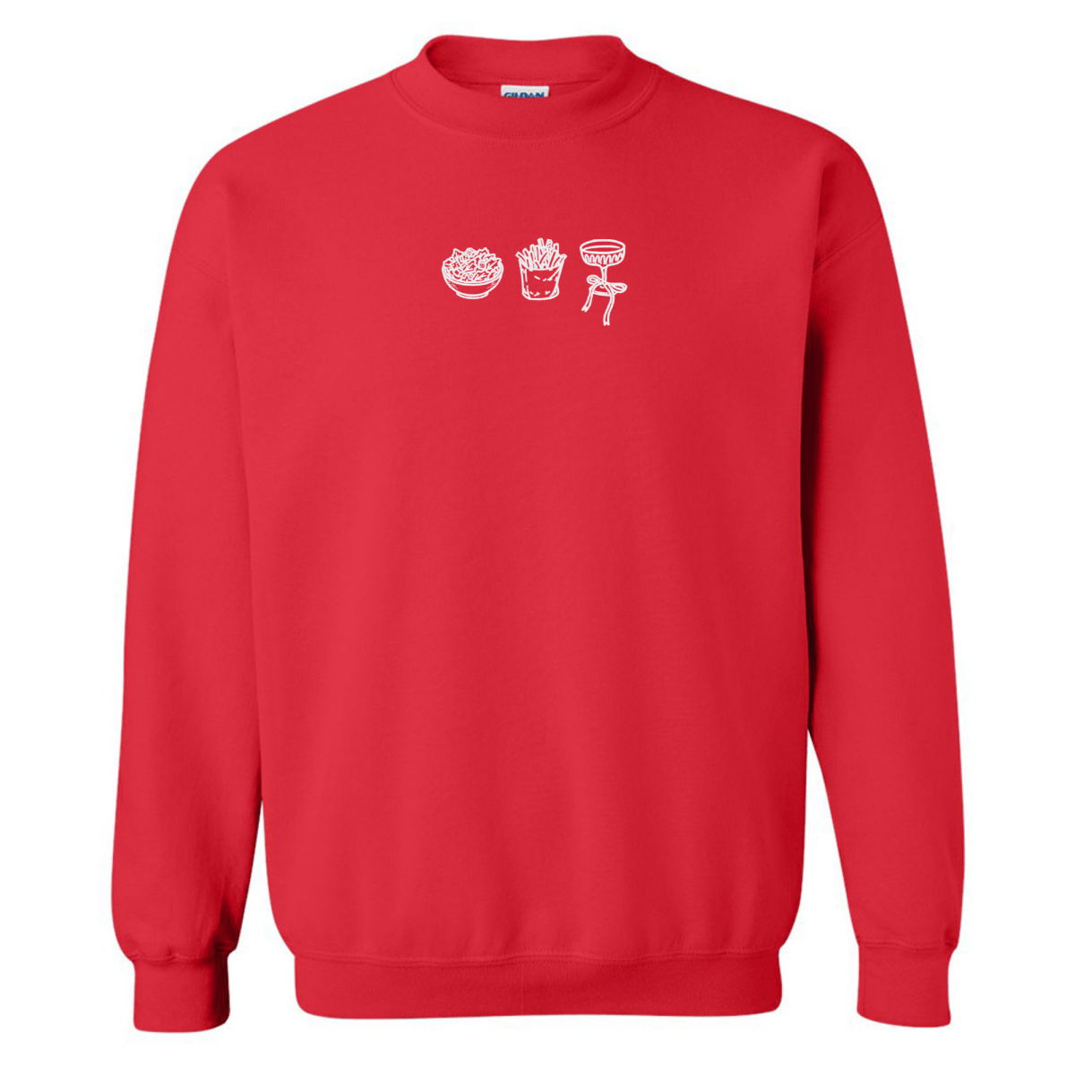 'Girl Dinner' Embroidered Crewneck Sweatshirt