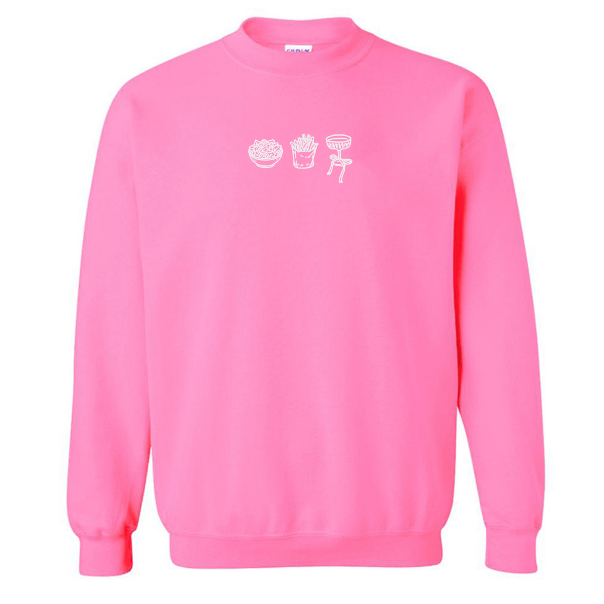 'Girl Dinner' Embroidered Crewneck Sweatshirt