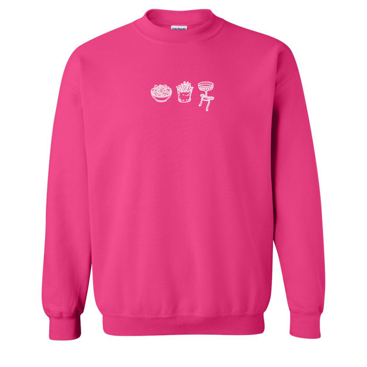 'Girl Dinner' Embroidered Crewneck Sweatshirt