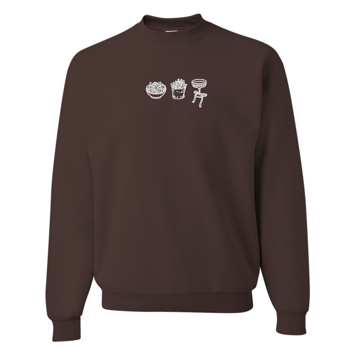 'Girl Dinner' Embroidered Crewneck Sweatshirt