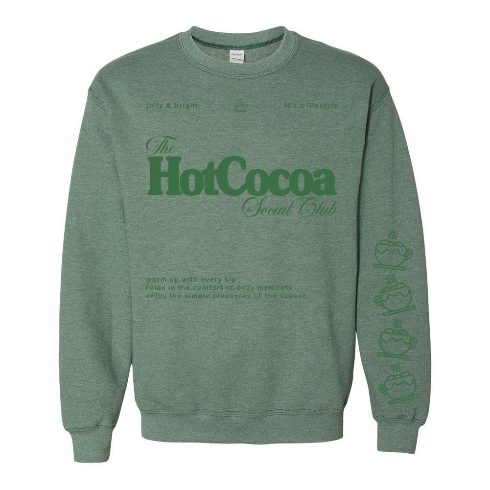 'Hot Cocoa Social Club' Crewneck Sweatshirt