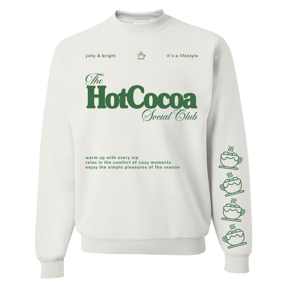 'Hot Cocoa Social Club' Crewneck Sweatshirt