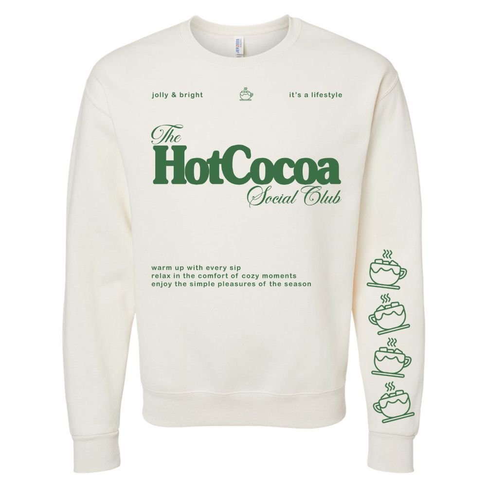 'Hot Cocoa Social Club' Crewneck Sweatshirt