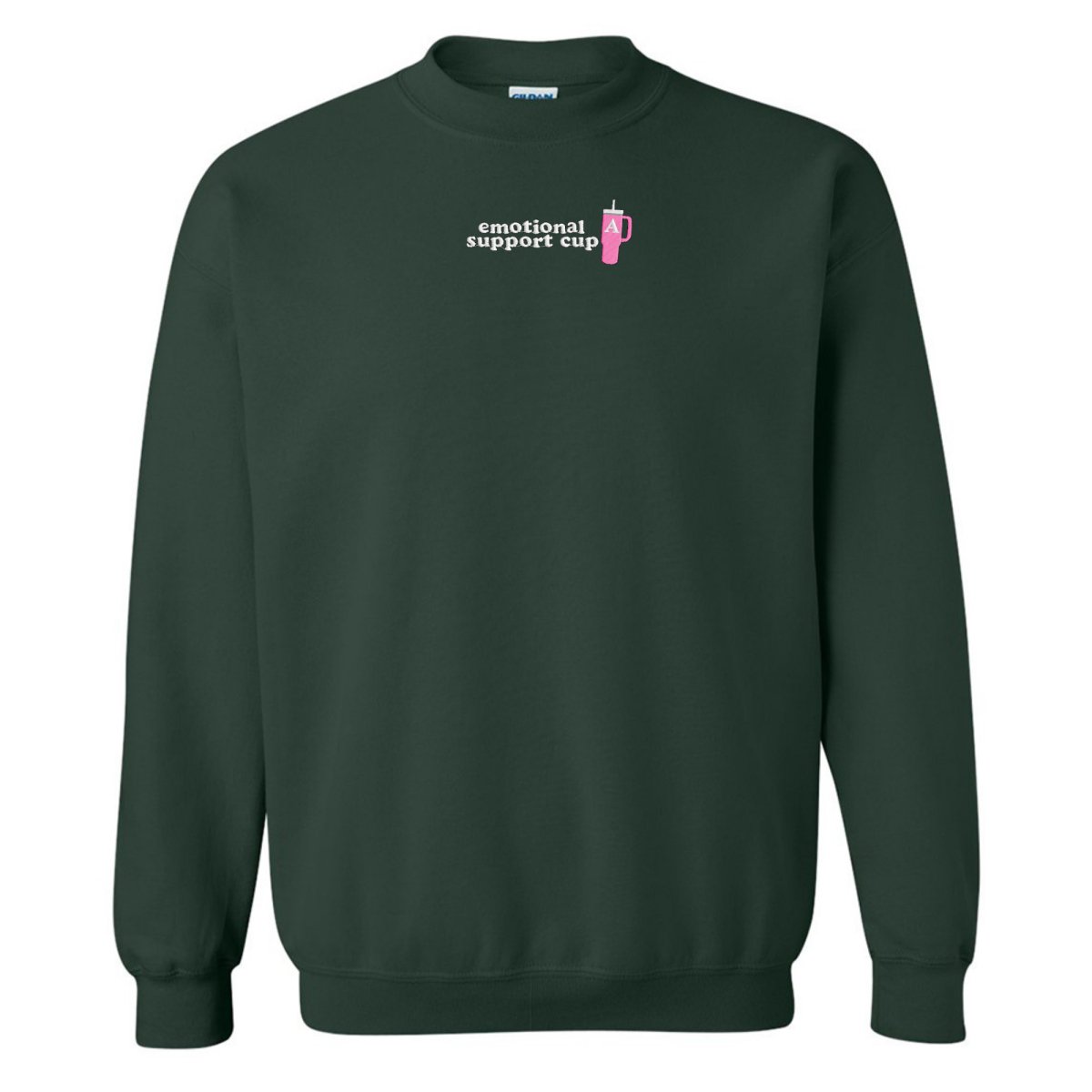 Initial 'Emotional Support Cup' Crewneck Sweatshirt