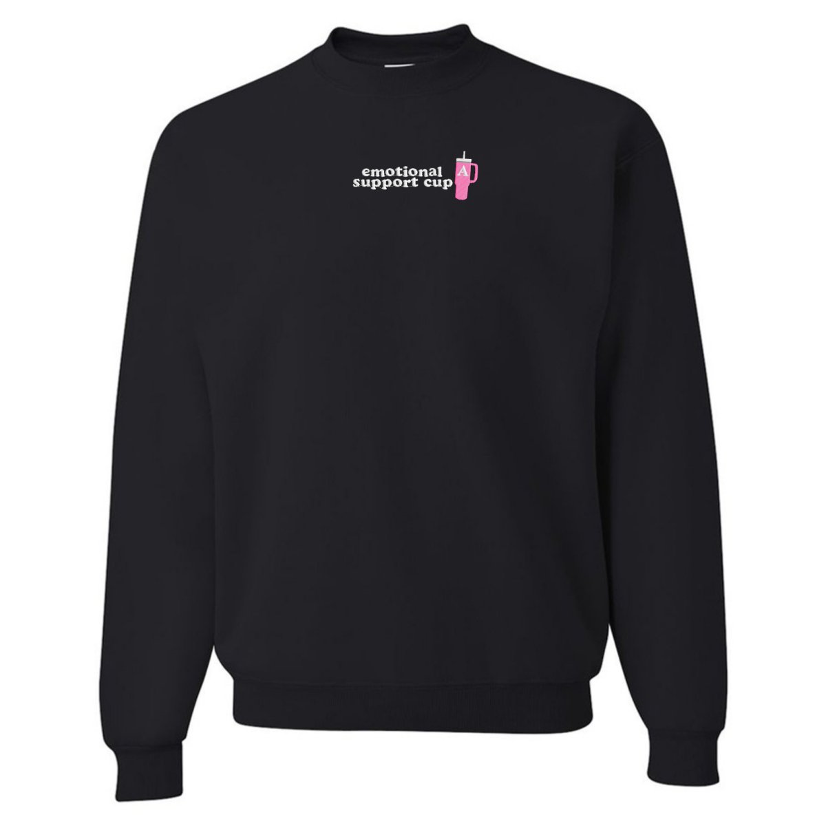 Initial 'Emotional Support Cup' Crewneck Sweatshirt