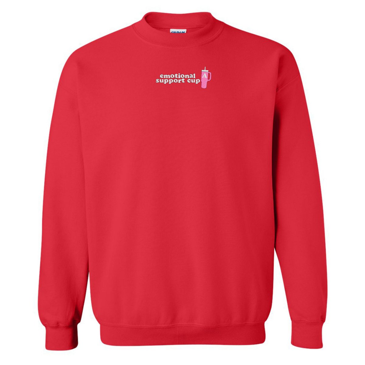 Initial 'Emotional Support Cup' Crewneck Sweatshirt