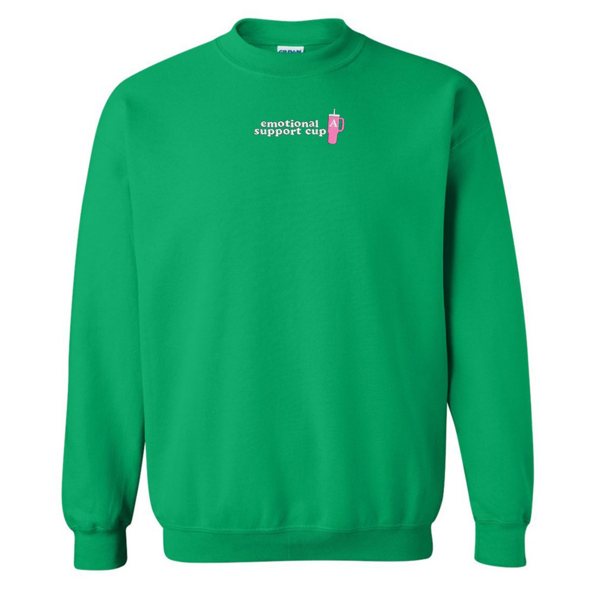 Initial 'Emotional Support Cup' Crewneck Sweatshirt