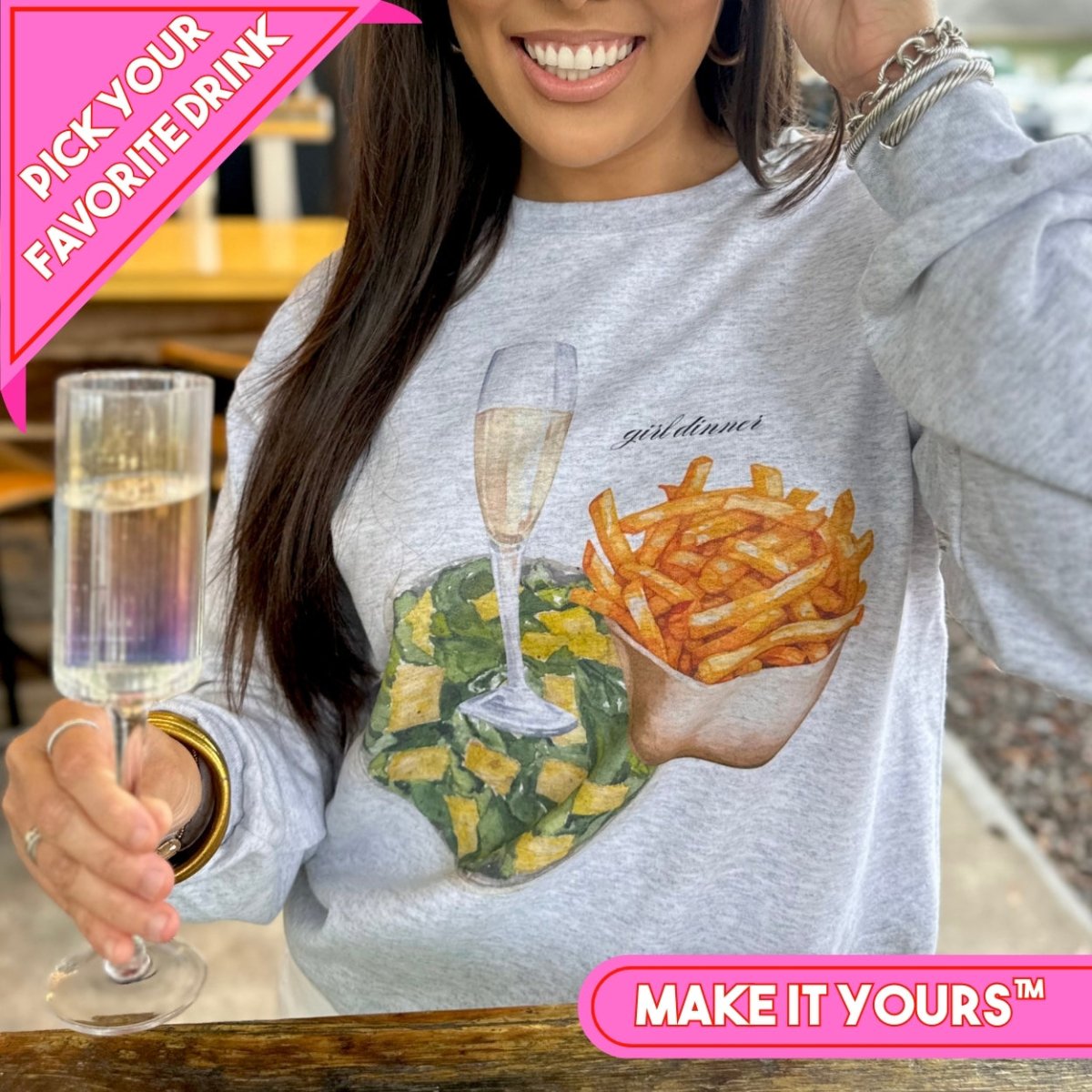 Make It Yours™ ‘Girl Dinner’ Crewneck Sweatshirt