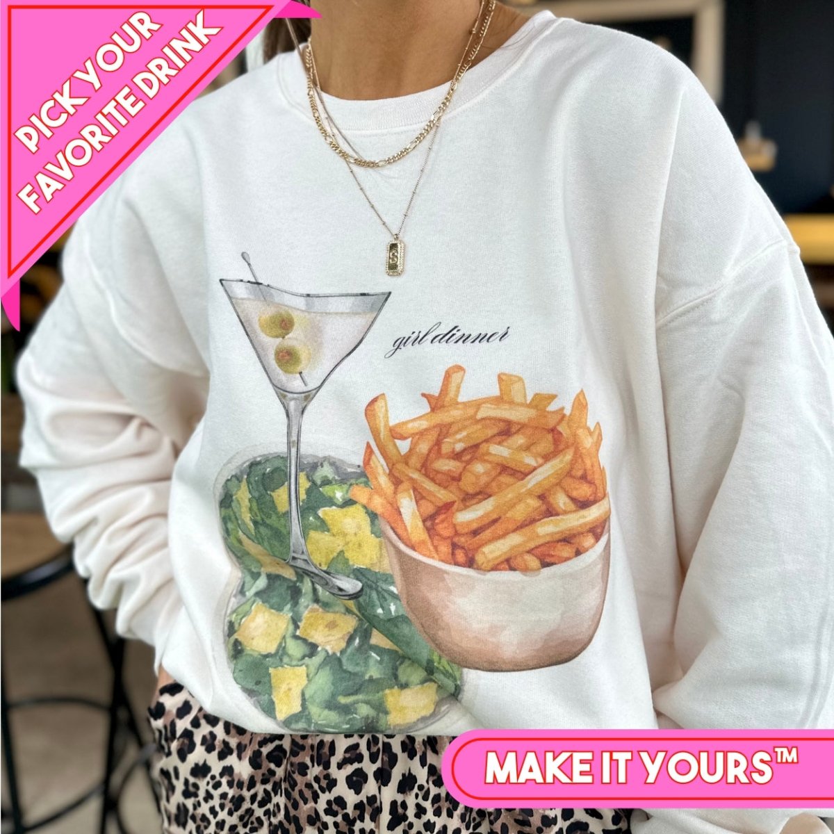 Make It Yours™ ‘Girl Dinner’ Crewneck Sweatshirt