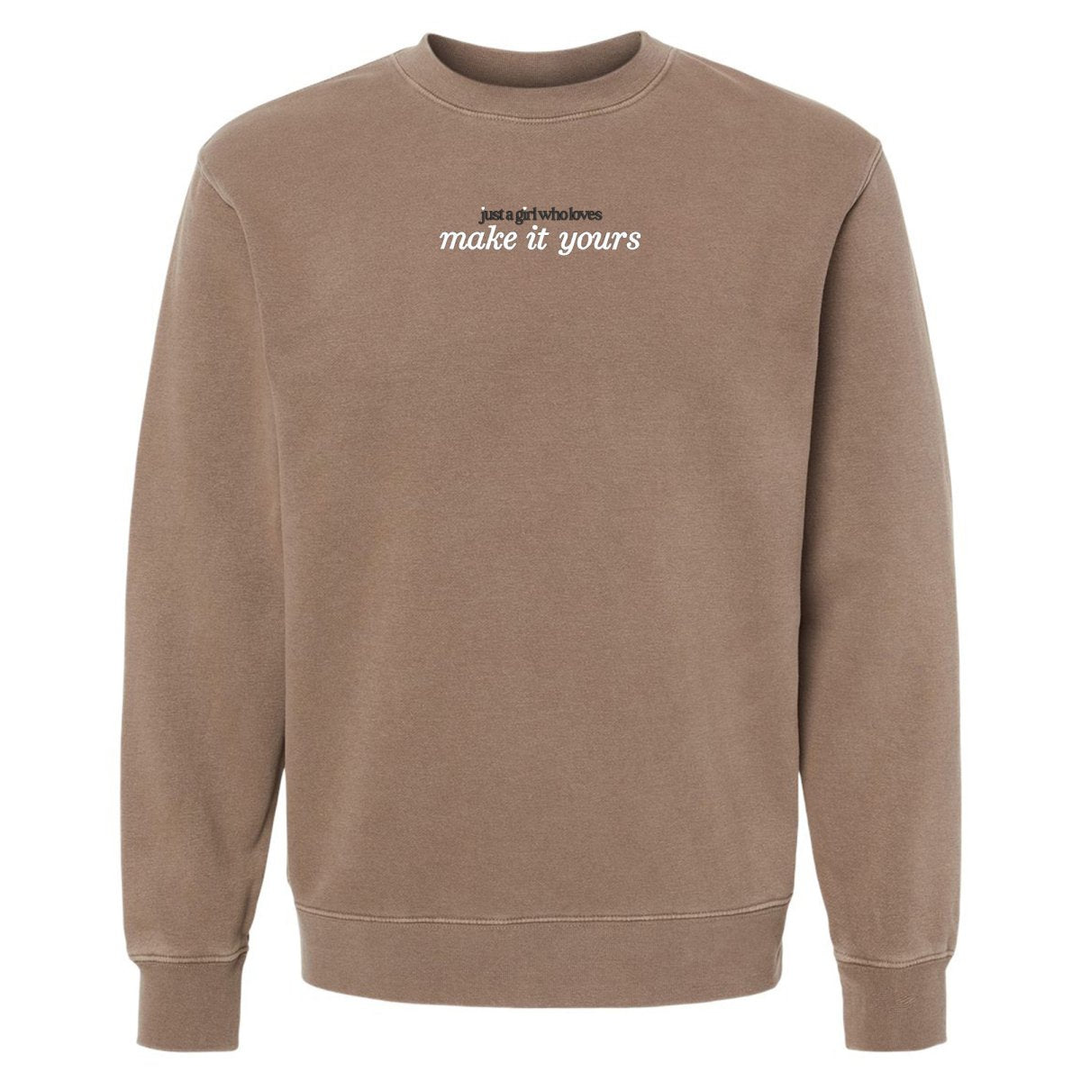 Make It Yours™ 'Just A Girl Who Loves' Cozy Crew