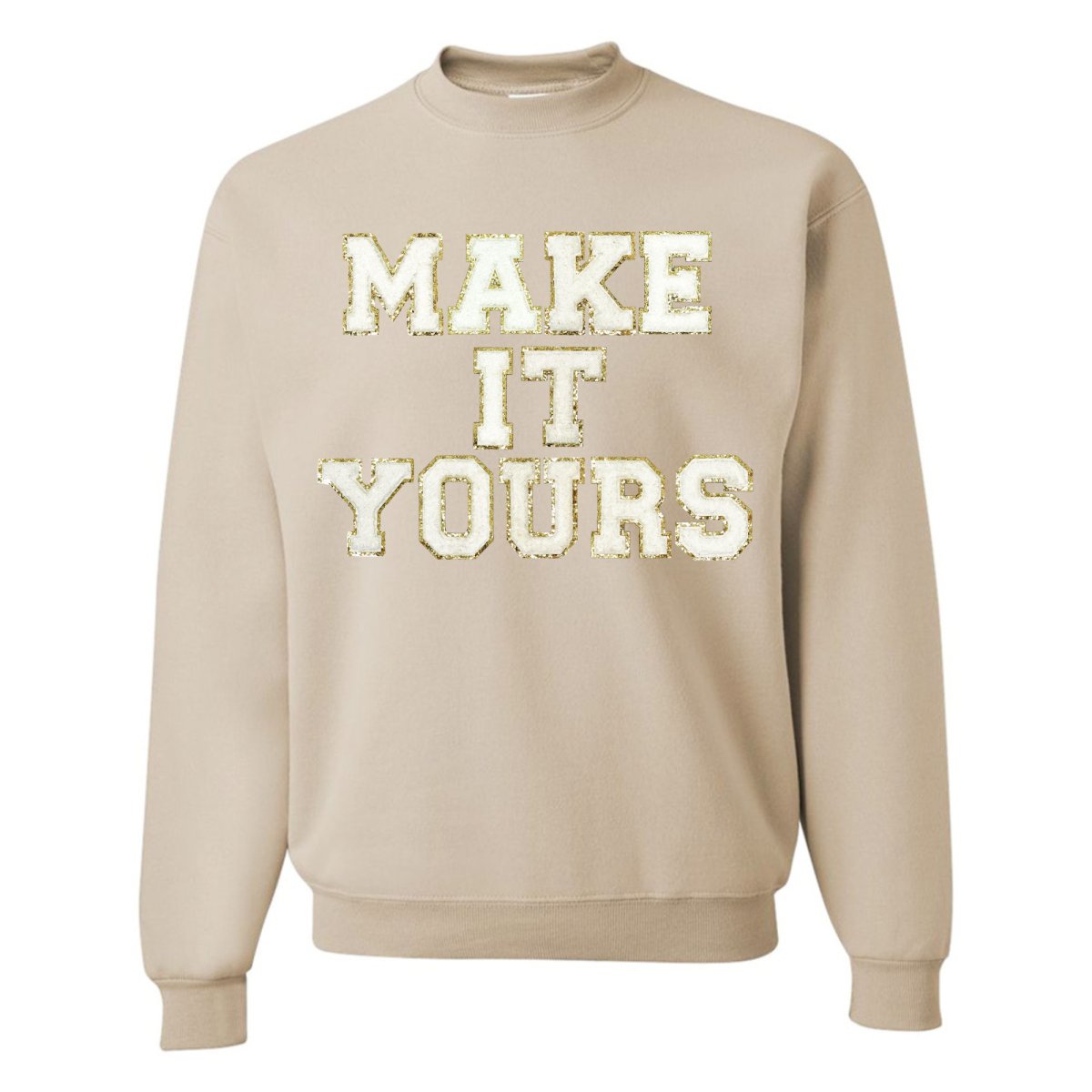 Make It Yours™ Letter Patch Crewneck Sweatshirt