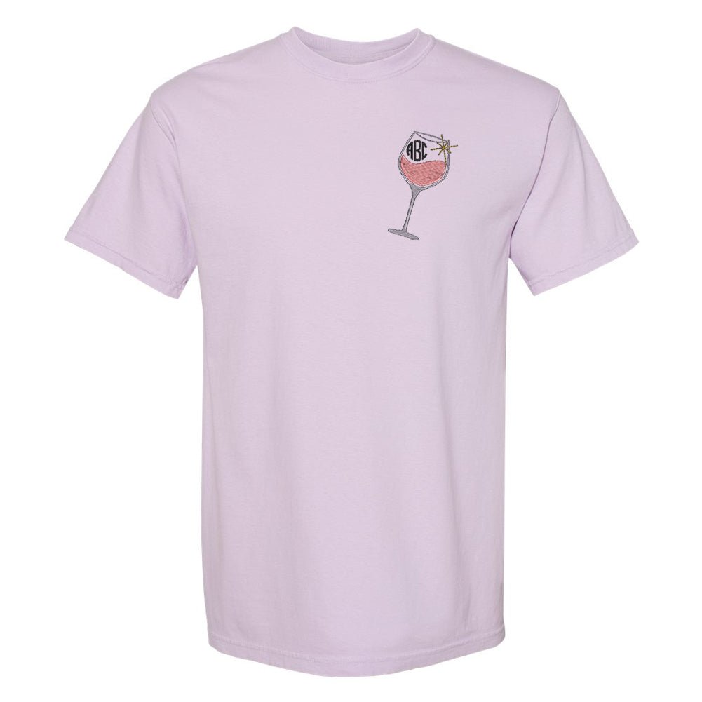 Monogrammed Wine Glass T-Shirt