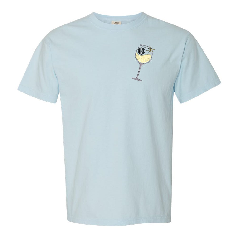 Monogrammed Wine Glass T-Shirt