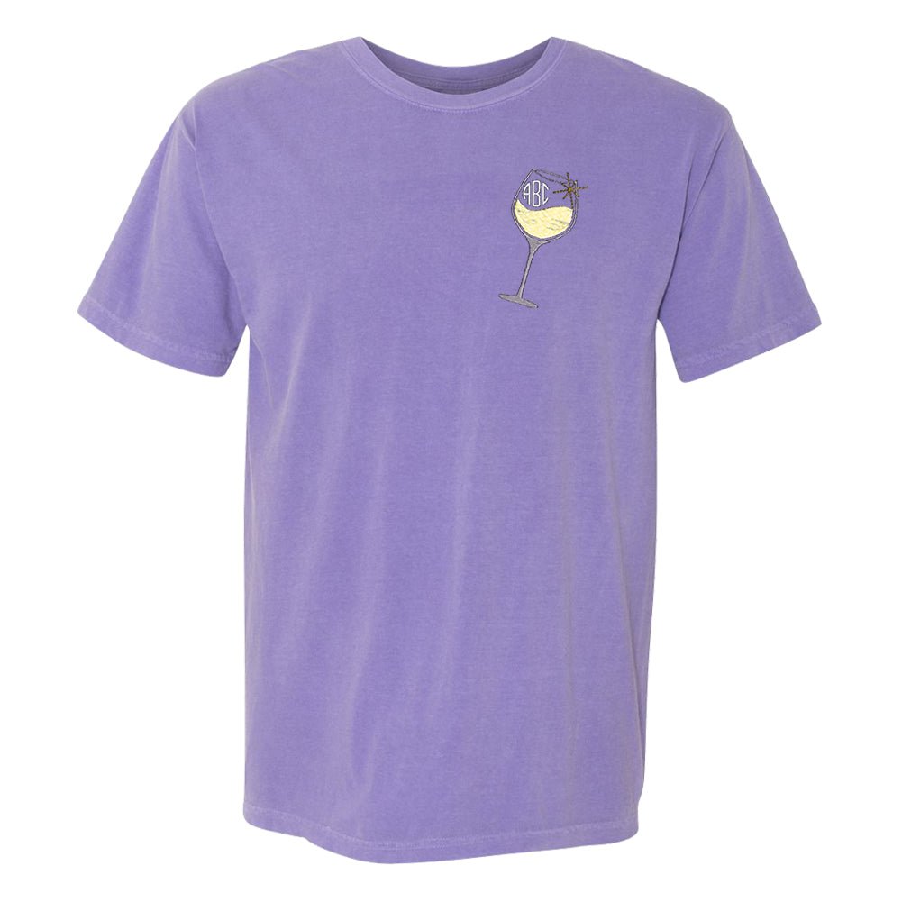 Monogrammed Wine Glass T-Shirt