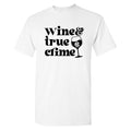 Monogrammed 'Wine & True Crime' Basic T-Shirt