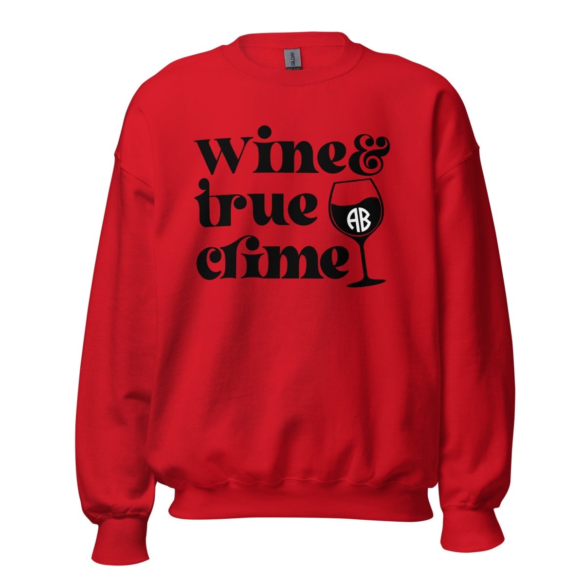 Monogrammed 'Wine & True Crime' Crewneck Sweatshirt