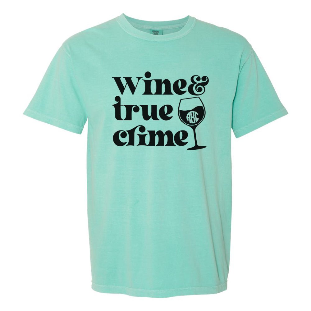 Monogrammed 'Wine & True Crime' T-Shirt
