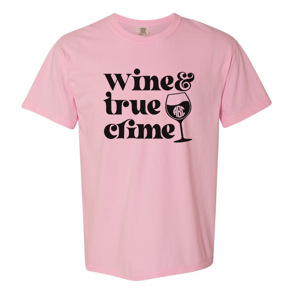Monogrammed 'Wine & True Crime' T-Shirt