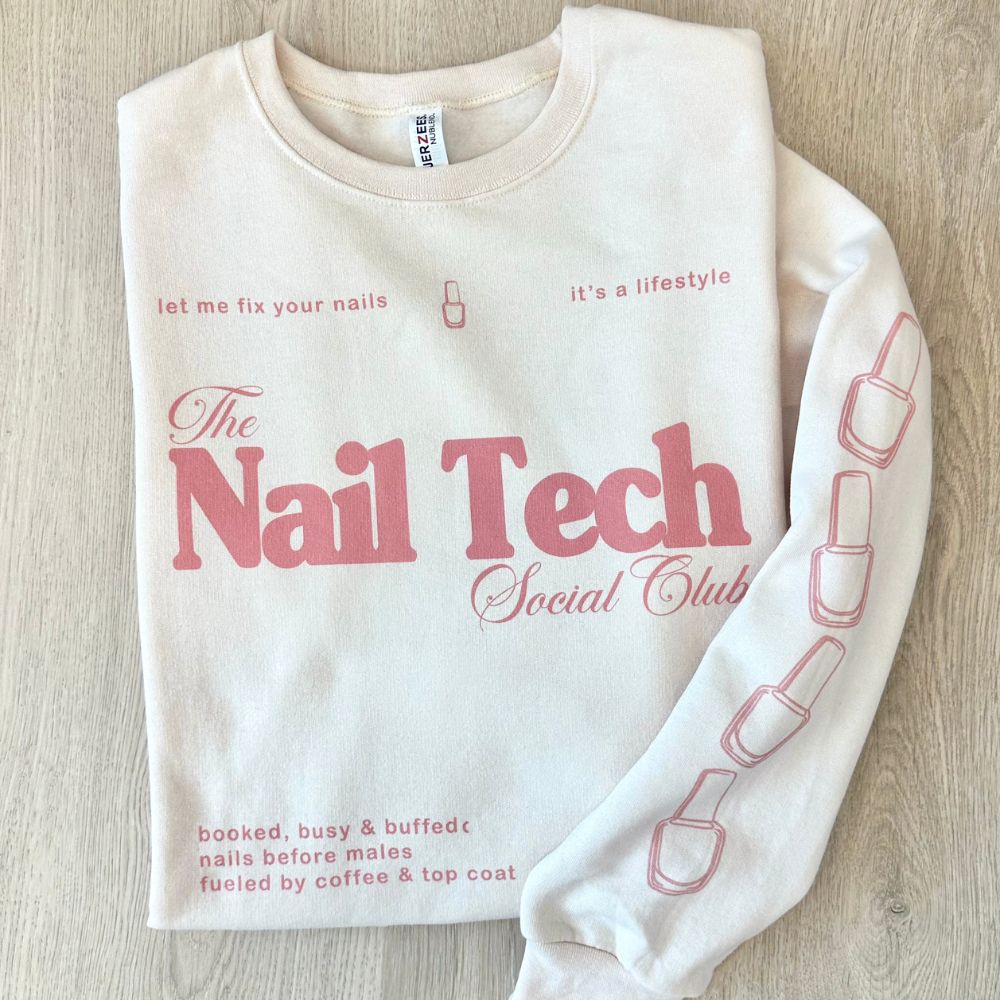 ‘Nail Tech Social Club' Crewneck Sweatshirt
