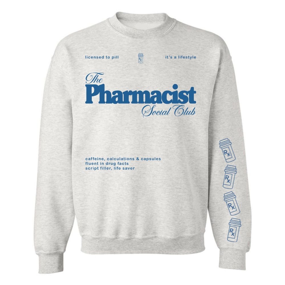 ‘Pharmacist Social Club' Crewneck Sweatshirt