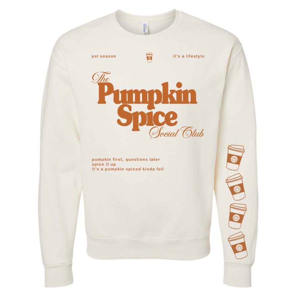 'Pumpkin Spice Social Club' Crewneck Sweatshirt