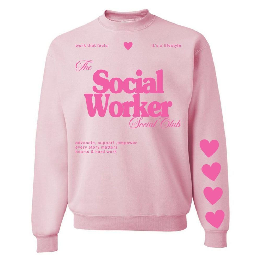 ‘Social Worker Social Club' Crewneck Sweatshirt
