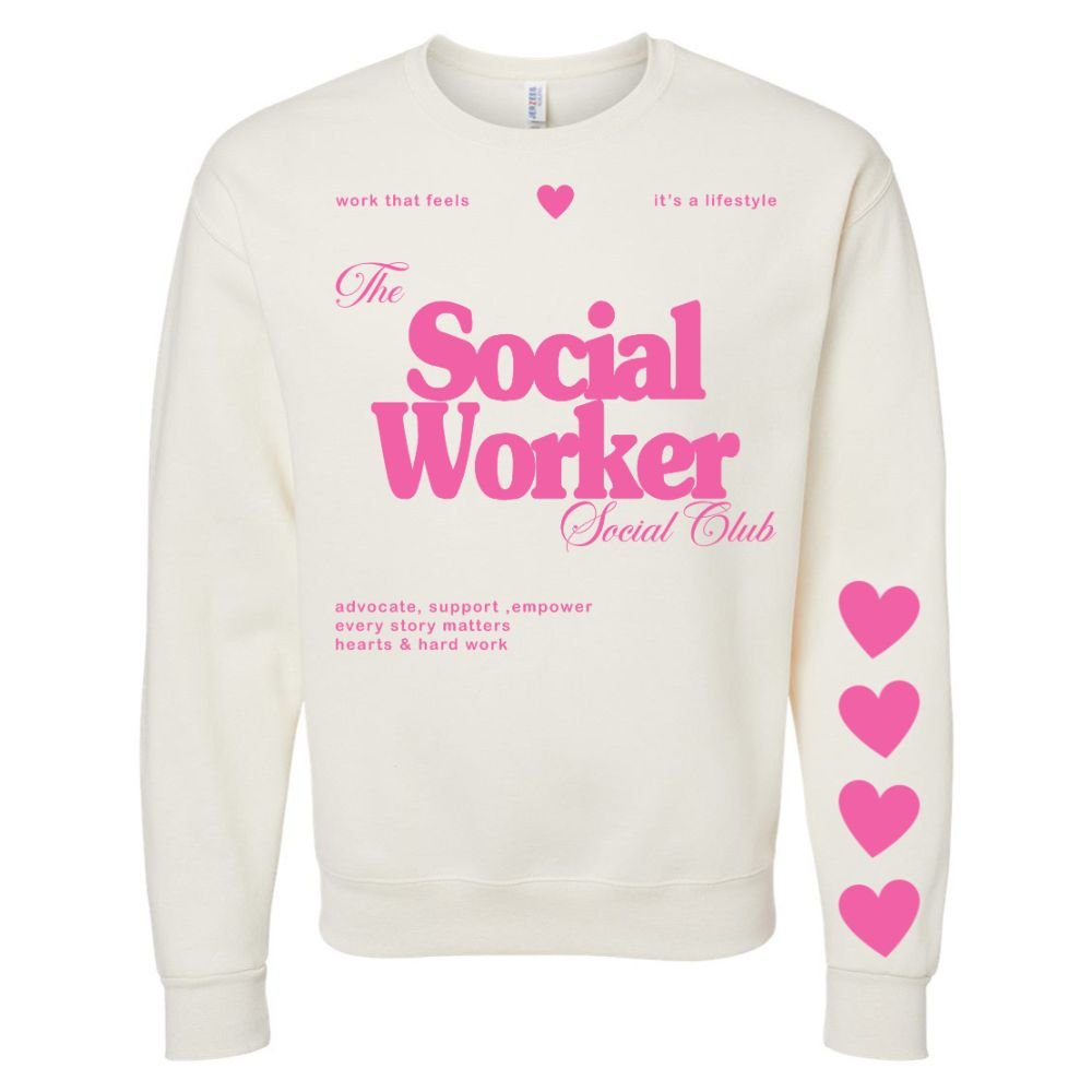 ‘Social Worker Social Club' Crewneck Sweatshirt