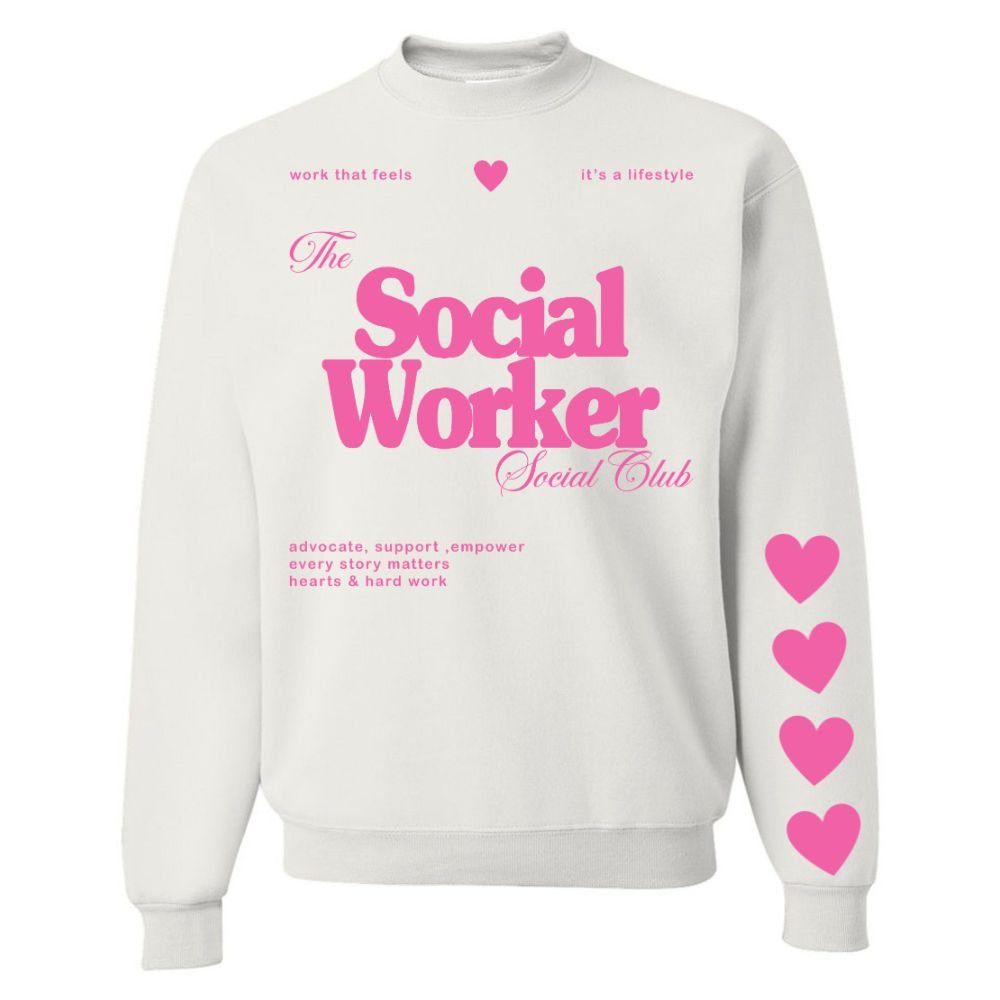 ‘Social Worker Social Club' Crewneck Sweatshirt