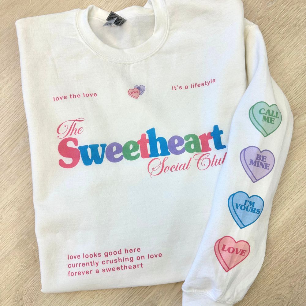 'Sweetheart Social Club' Crewneck Sweatshirt