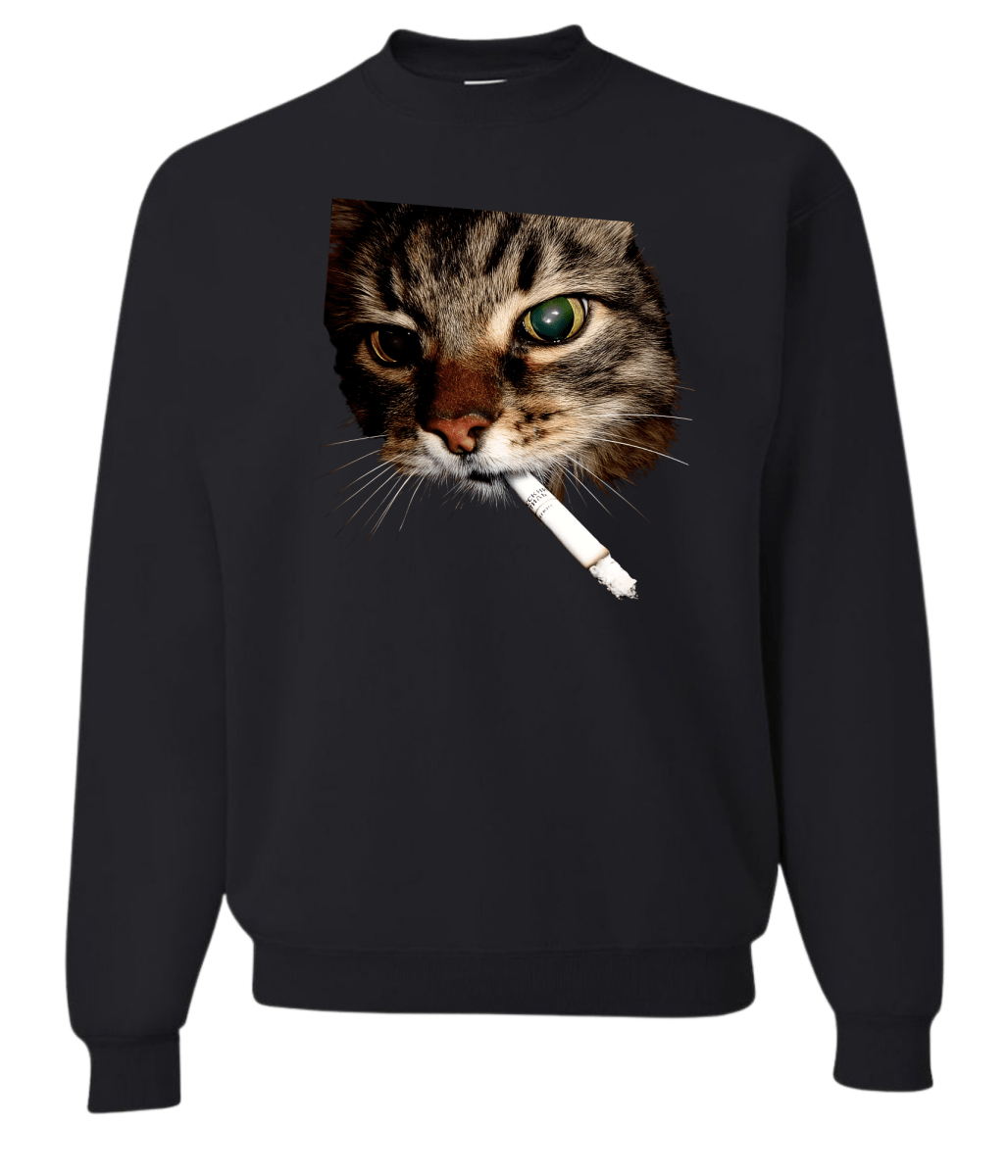 UM X @livinwithMB 'Smokin' Cat' Distressed Tee